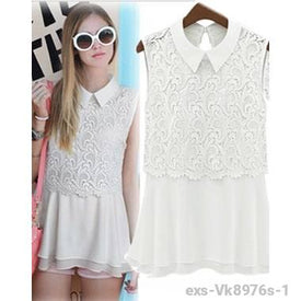 Women Short Sleeve Shirt exs-Vk8976s-1