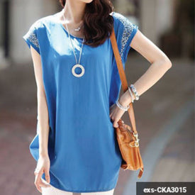Women Short Sleeve Shirt exs-CKA3015
