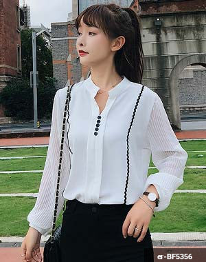 Image of Woman Long Sleeve Shirt er-BF5356