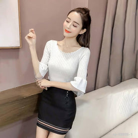 Woman Short Sleeve Shirt ep-R8805-1